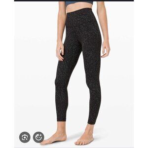 Lululemon Black Camo Leggings With Hidden Waistband Pocket